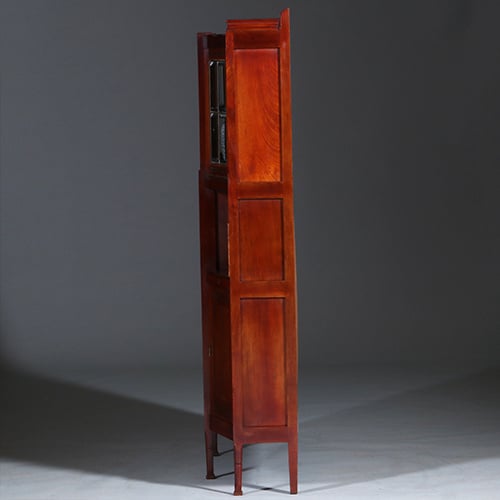 Foto 2 van Art deco kast in massief mahonie met subliem snijwerk Hollands ca 1900