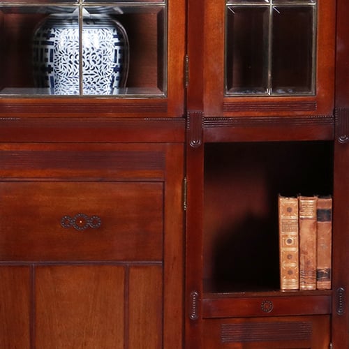Art deco kast in massief mahonie met subliem snijwerk Hollands ca 1900