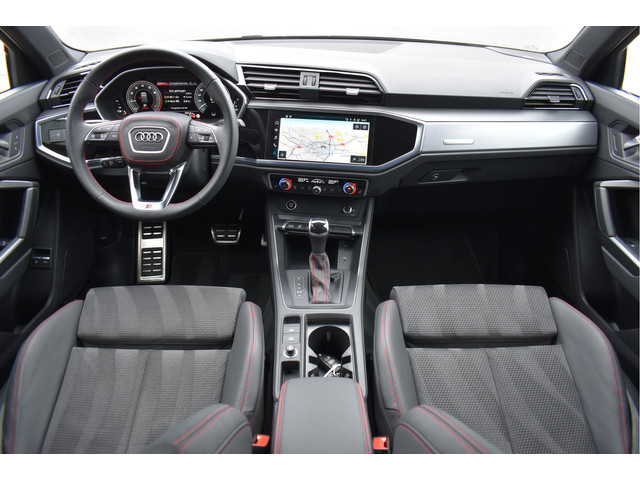 Foto 8 van Audi Q3 45 TFSI e S-Line 245 Pk SOH 94% Rood Stiksel Leder Matrix Navi Keyless Sonos Camera ACC 20 I