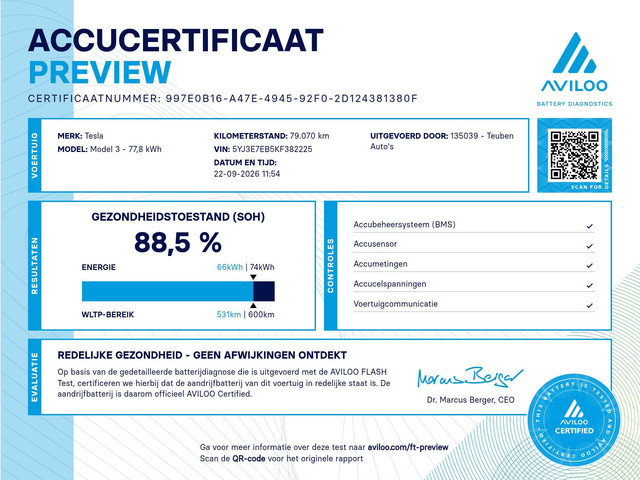 Foto 9 van Tesla Model 3 Long Range AWD 75 kWh | SOH 88,5% | Full Self-Driving comp 3 | Trekhaak