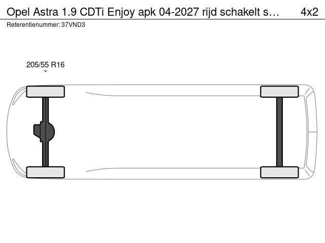 Foto 2 van Opel Astra 1.9 CDTi Enjoy apk 04-2027 rijd schakelt super airco koud