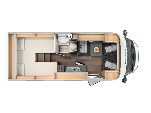 Foto 6 van Sunlight V66 Adventure Edition COMPACT CAMPER 140 pk Euro 6 Citroen Jumper **Enkele bedden/Memo chas