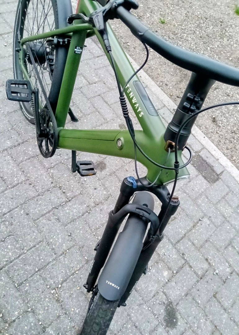 Foto 2 van Tenways CGO Classic Edition E-Bike -Olive Green - Maat 57 herenfiets