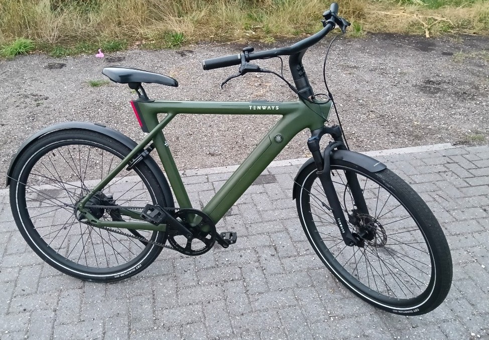 Foto 3 van Tenways CGO Classic Edition E-Bike -Olive Green - Maat 57 herenfiets