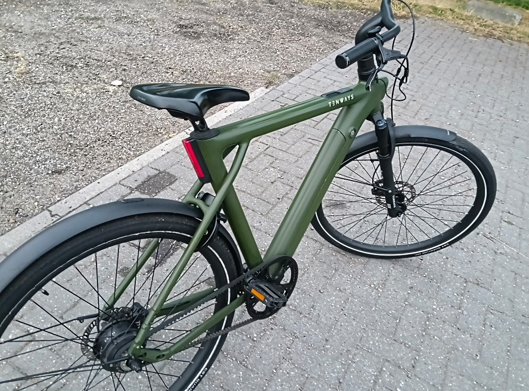 Foto 4 van Tenways CGO Classic Edition E-Bike -Olive Green - Maat 57 herenfiets