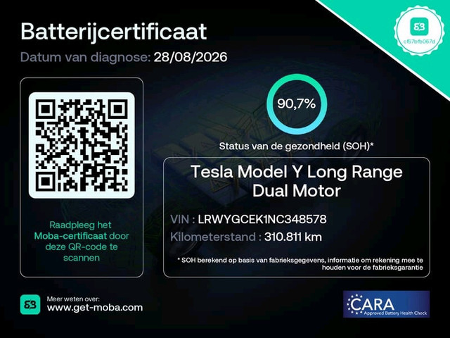 Foto 7 van Tesla Model Y 75 kWh 351pk Long Range AWD | SOH 90% | Incl. 24 Maanden Bovag garantie | 19" | Pearl