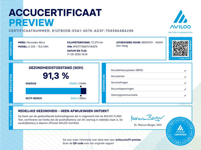 Mercedes-Benz A-Klasse Hatchback 250 e Business Solution AMG Limited | Panorama dak