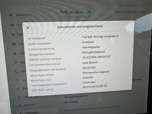 Foto 6 van Tesla Model 3 Long Range AWD 75 kWh VAN: 31.900,- VOOR: 29.440,- UW HERFSTVOORDEEL: 2.460,- EURO | S