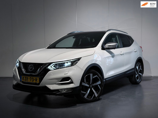 Nissan Qashqai 1.2 Tekna + BOSE /Clima/Cruise/LED/PANO/Keyless/Leer/360°/Memory/Sfeer/LMV