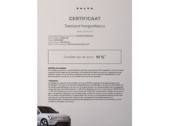 Foto 2 van Volvo XC40 Recharge Plus 70 kWh | SOH:92% | Warmtepomp | Stoel/Stuurverwarming | Keyless entry | Par